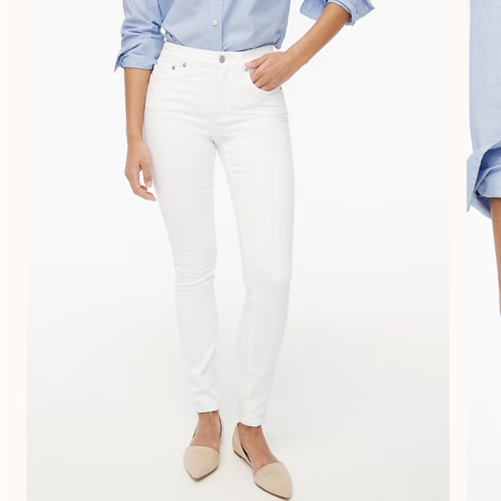 J. Crew Mid Rise White Wash Skinny Jeans Jegging